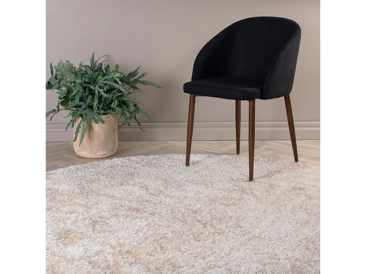 Mattis tapis Ø200 cm polyester beige.