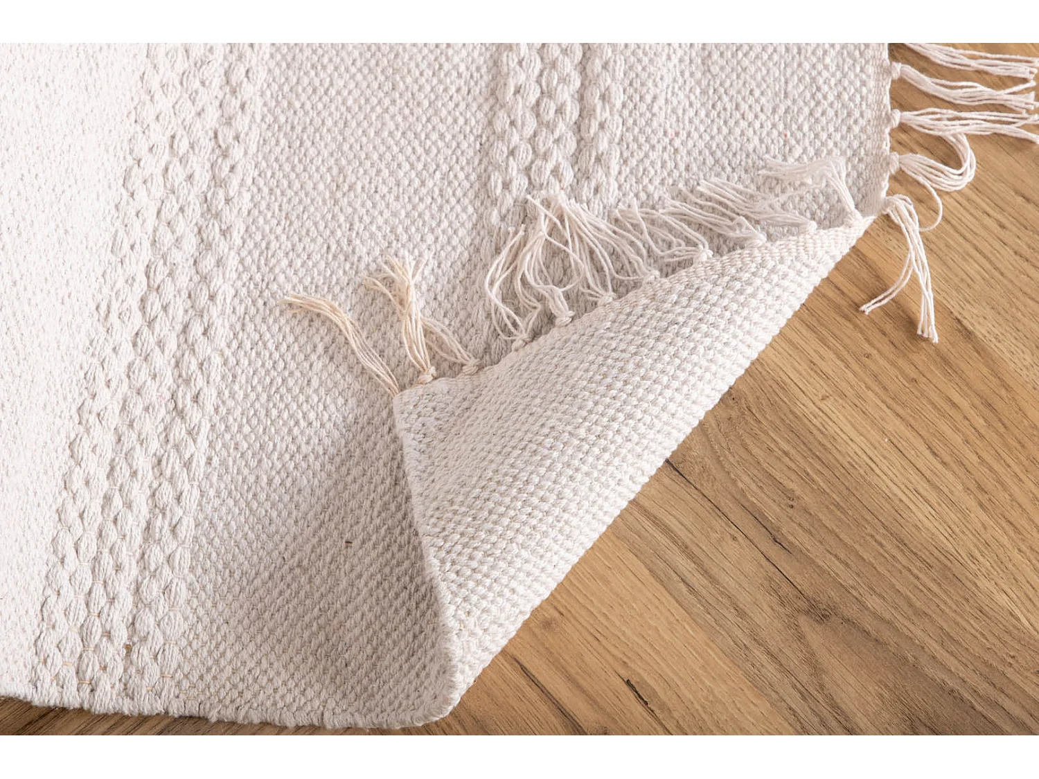 Tapis Déco "Nico" 80x250cm Blanc Cassé