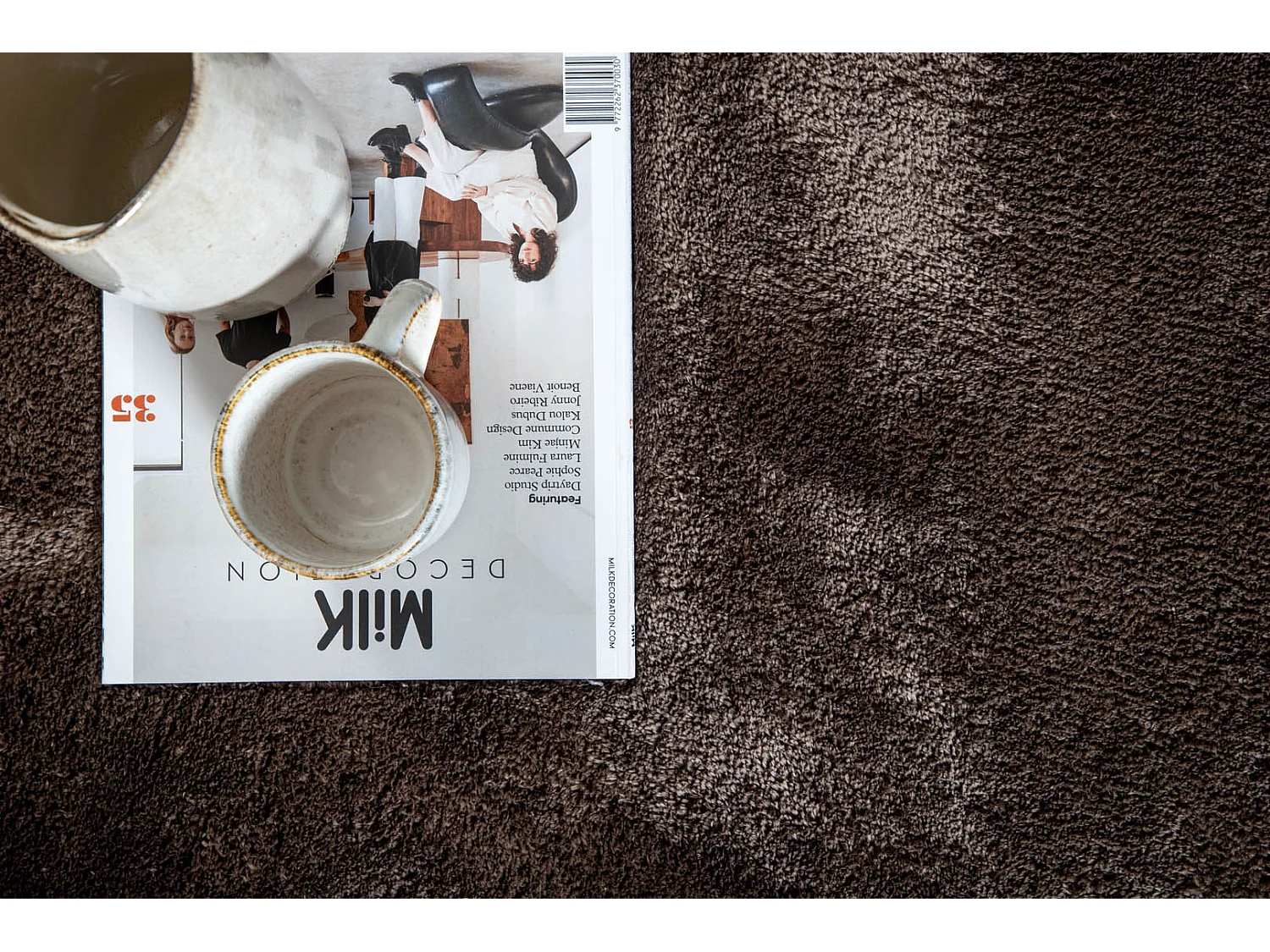 Tapis Design Uni "Blanca" 160x230cm Nougat