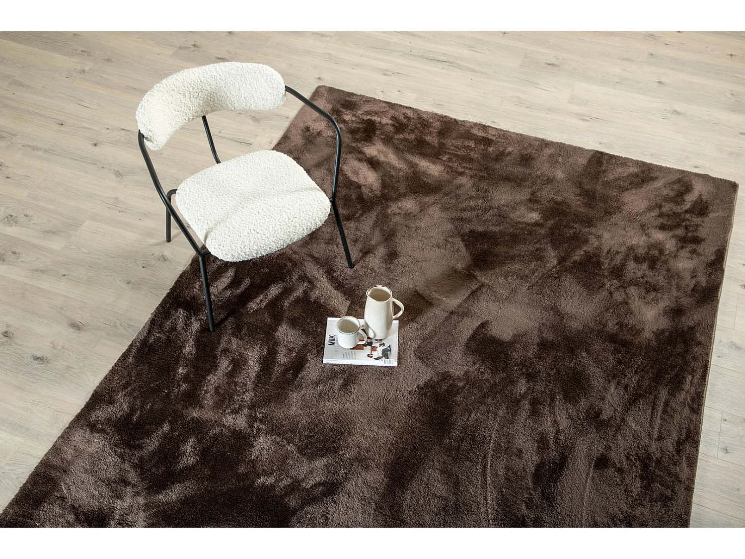 Tapis Design Uni "Blanca" 160x230cm Nougat
