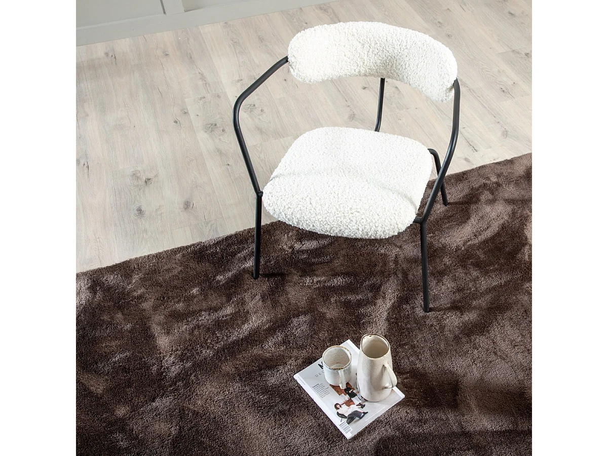 Tapis Design Uni "Blanca" 160x230cm Nougat