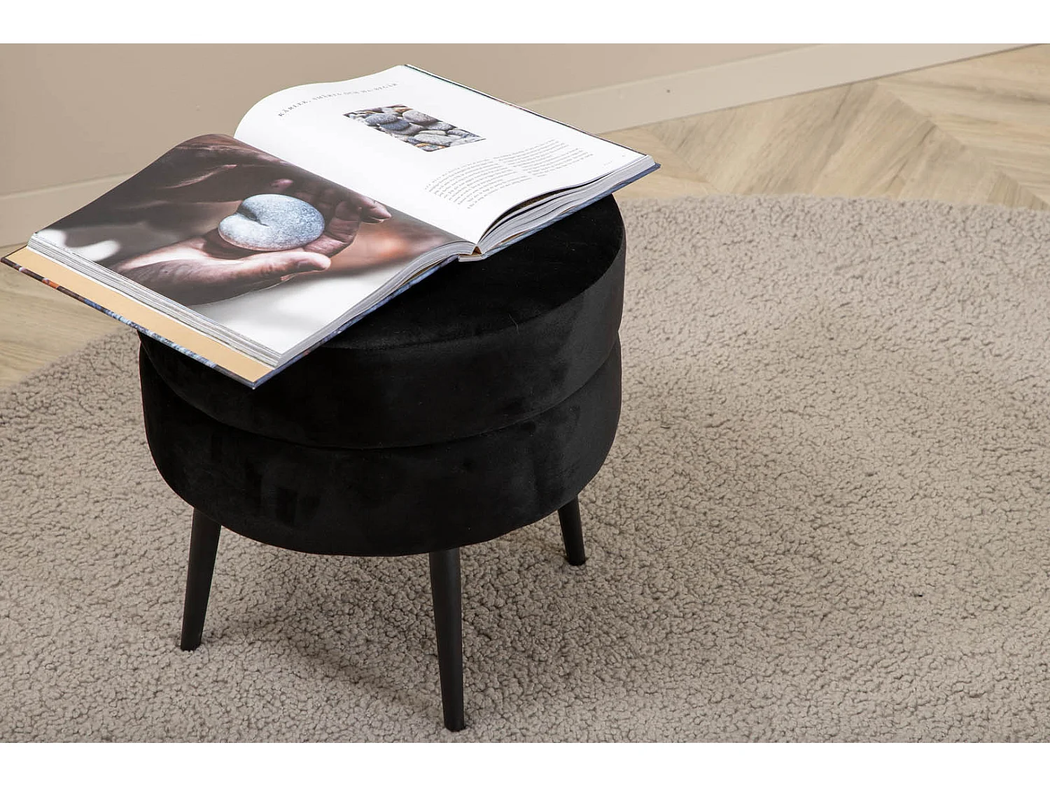 Tapis Rond Bouclette "Teddy" 200cm Gris