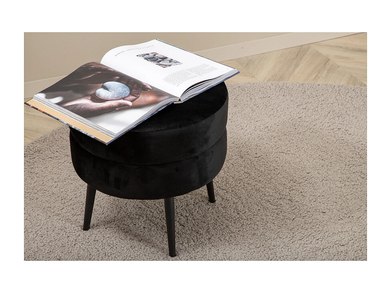 Tapis Rond Bouclette "Teddy" 200cm Gris