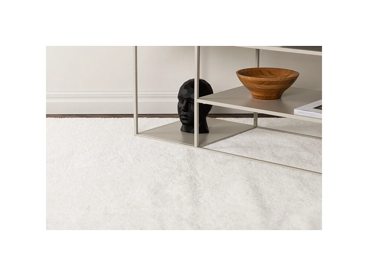 Undra vloerkleed 240x170 cm polyester wit.