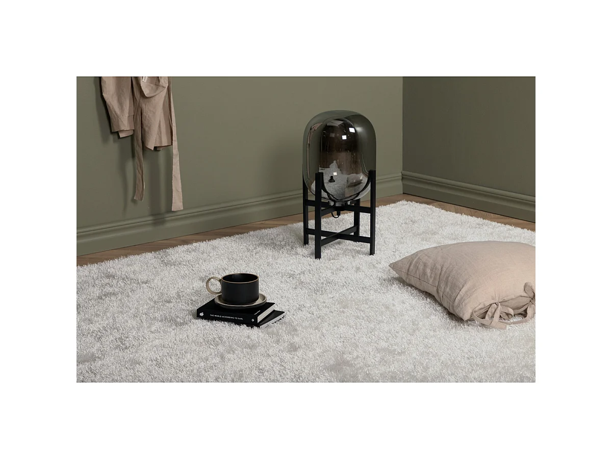 Mattis vloerkleed 230x160 cm polyester wit.