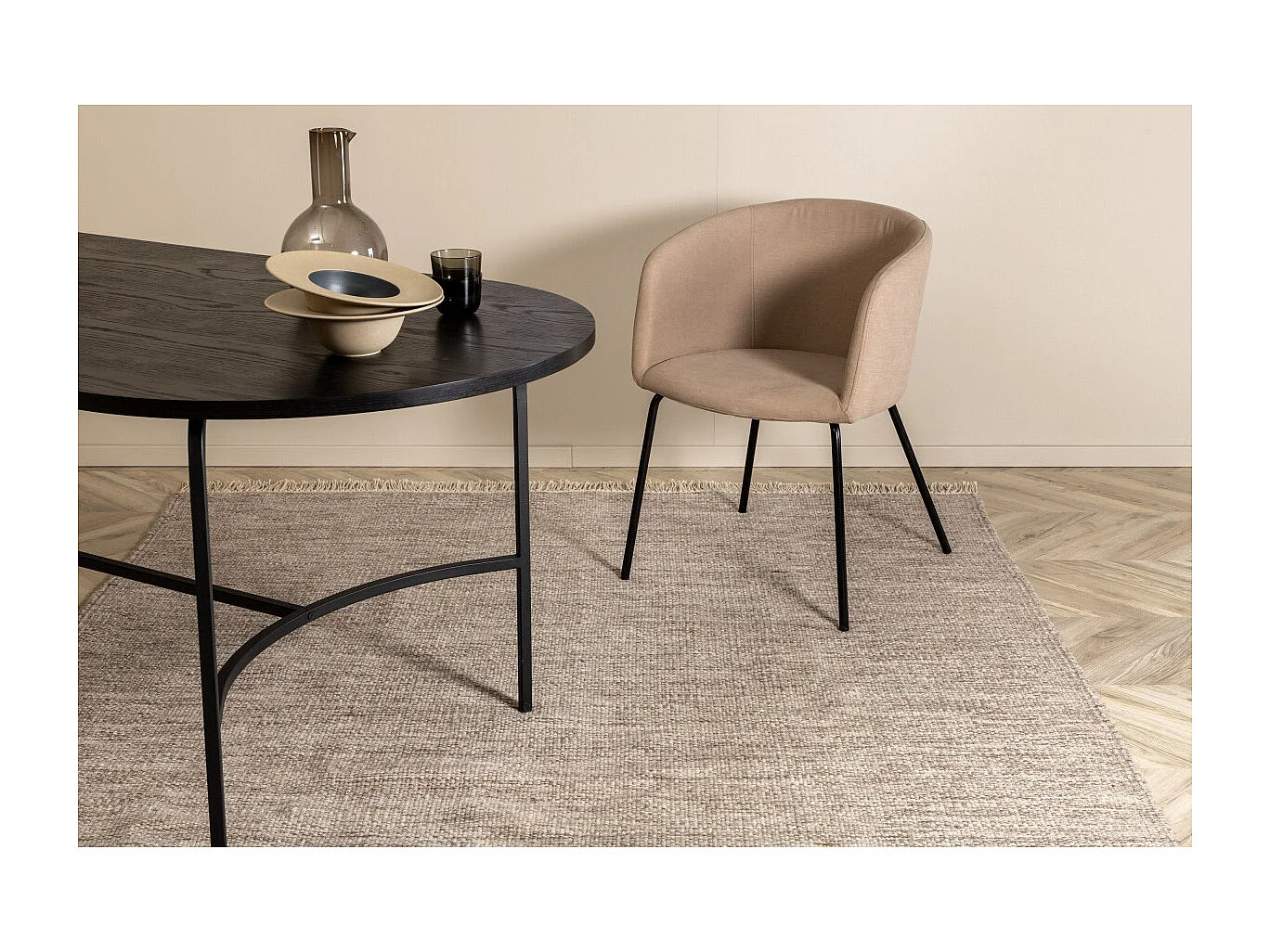 Tapis Design en Laine "Cyrus" 160x230cm Beige