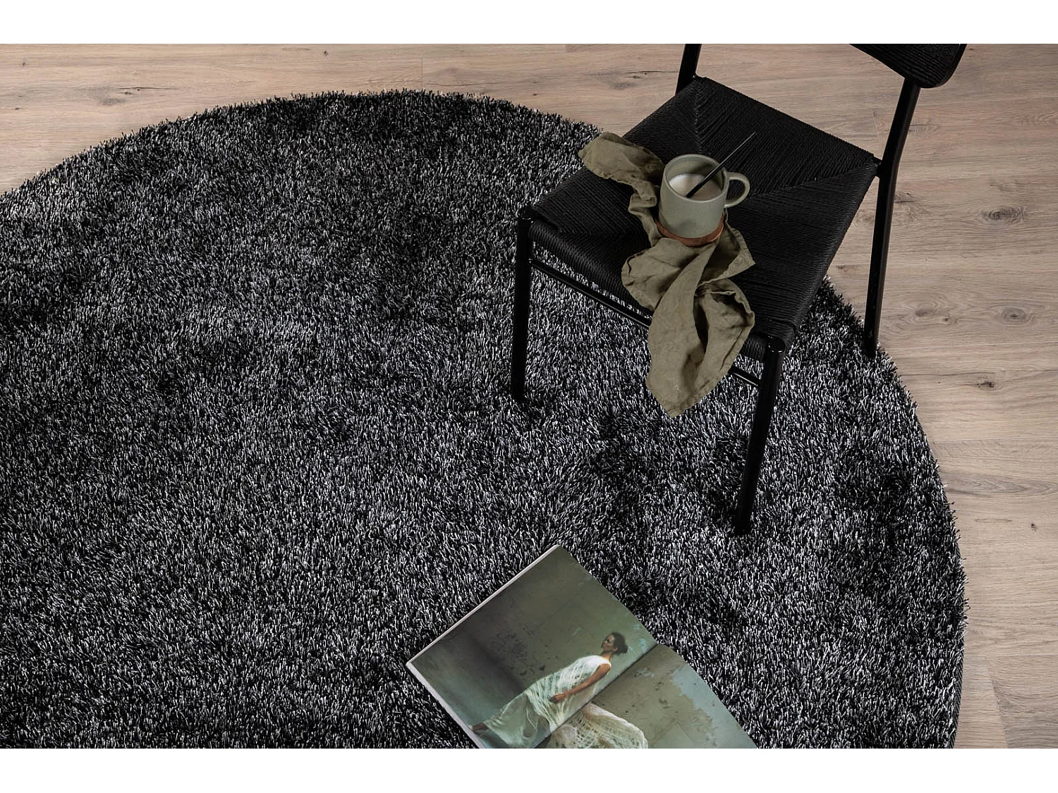 Tapis Rond "Mattis" 200cm Anthracite