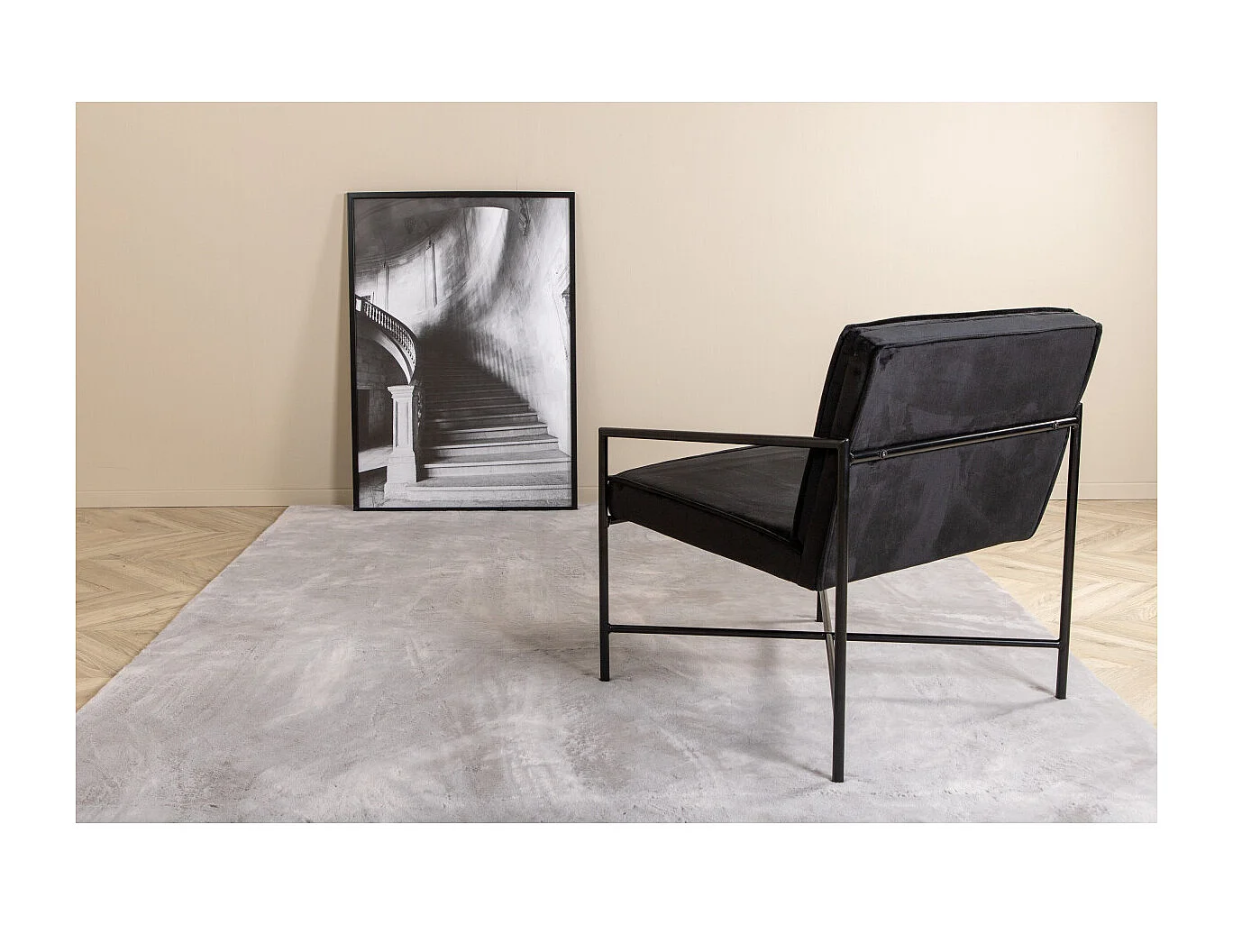 Nina Teppich 300x200 cm Polyester grau.