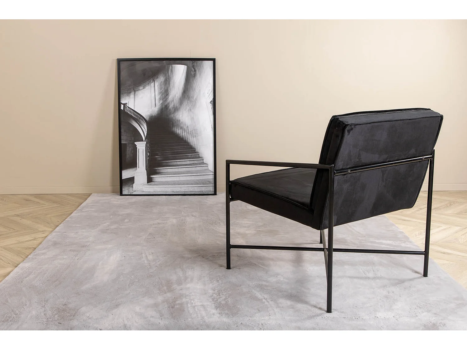 Nina tapis 300x200 cm polyester gris.