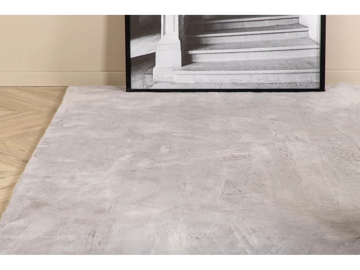 Nina tapis 300x200 cm polyester gris.