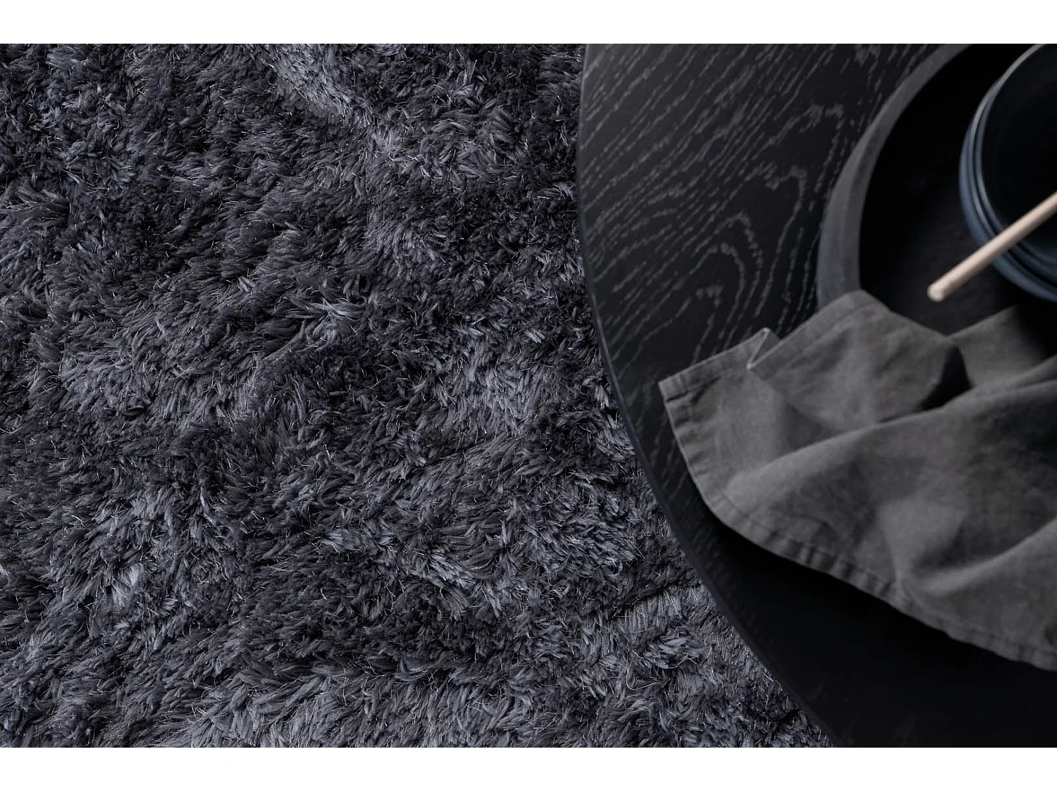 Grace tapis 300x300 cm polyester gris.