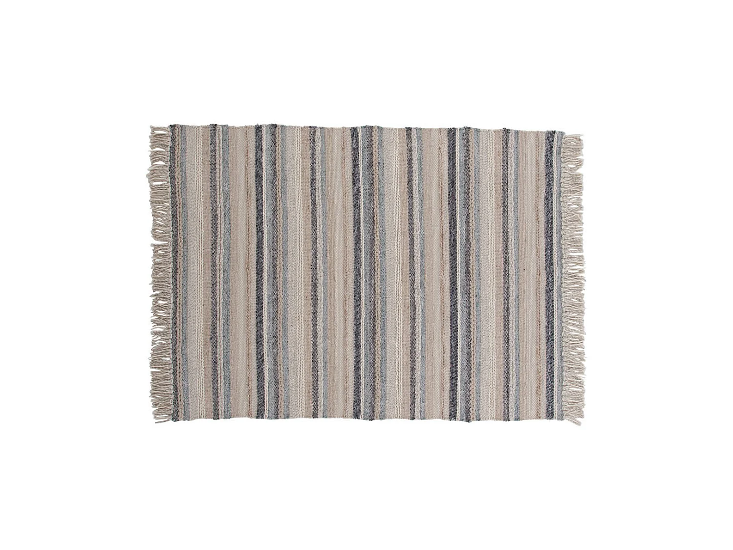 Gudha vloerkleed 240x170 cm wol beige, blauw.