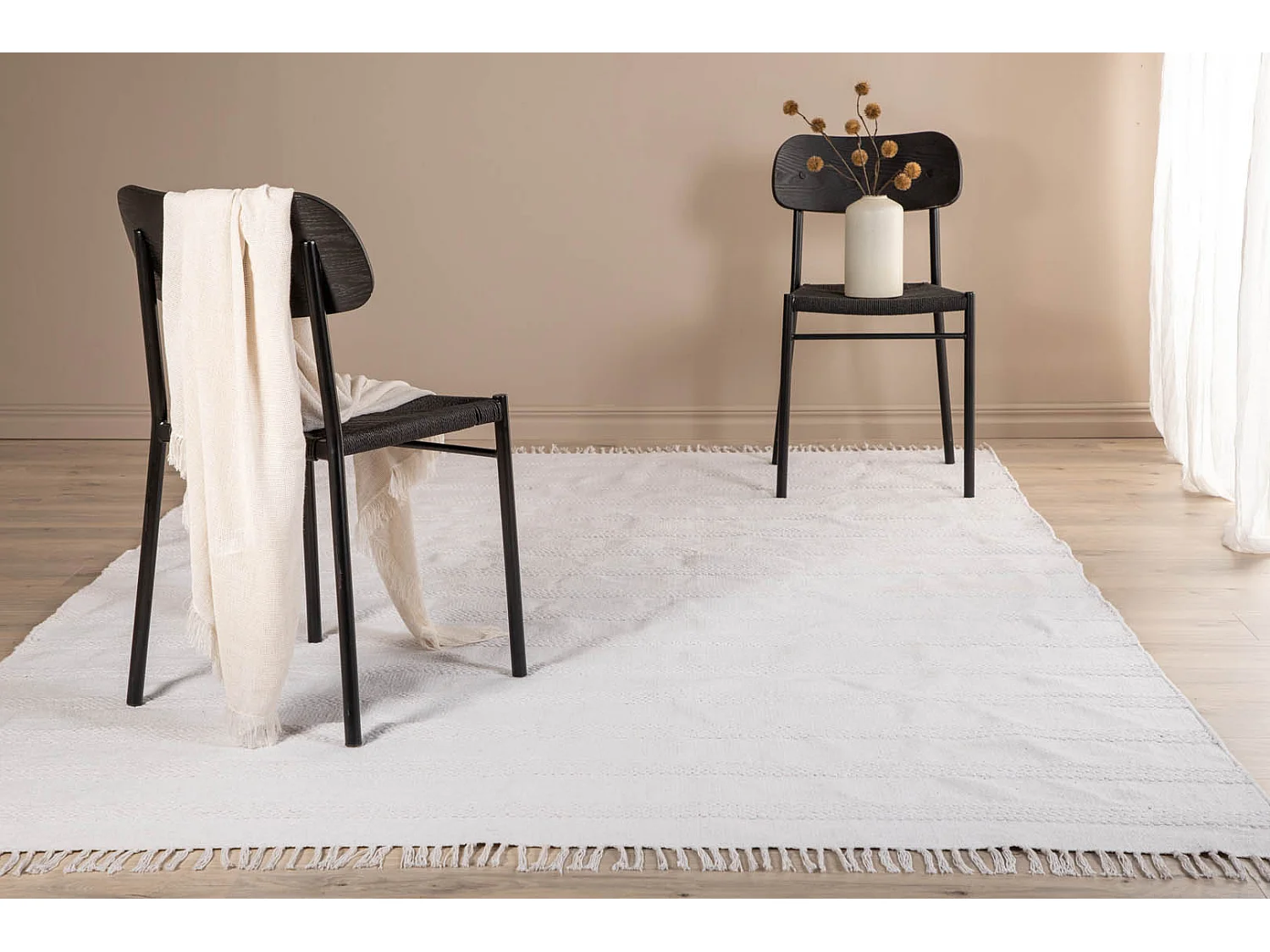 Tapis Déco "Nico" 160x230cm Blanc Cassé