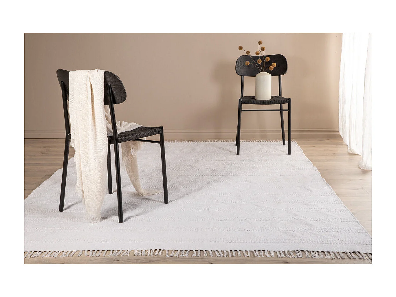 Tapis Déco "Nico" 160x230cm Blanc Cassé