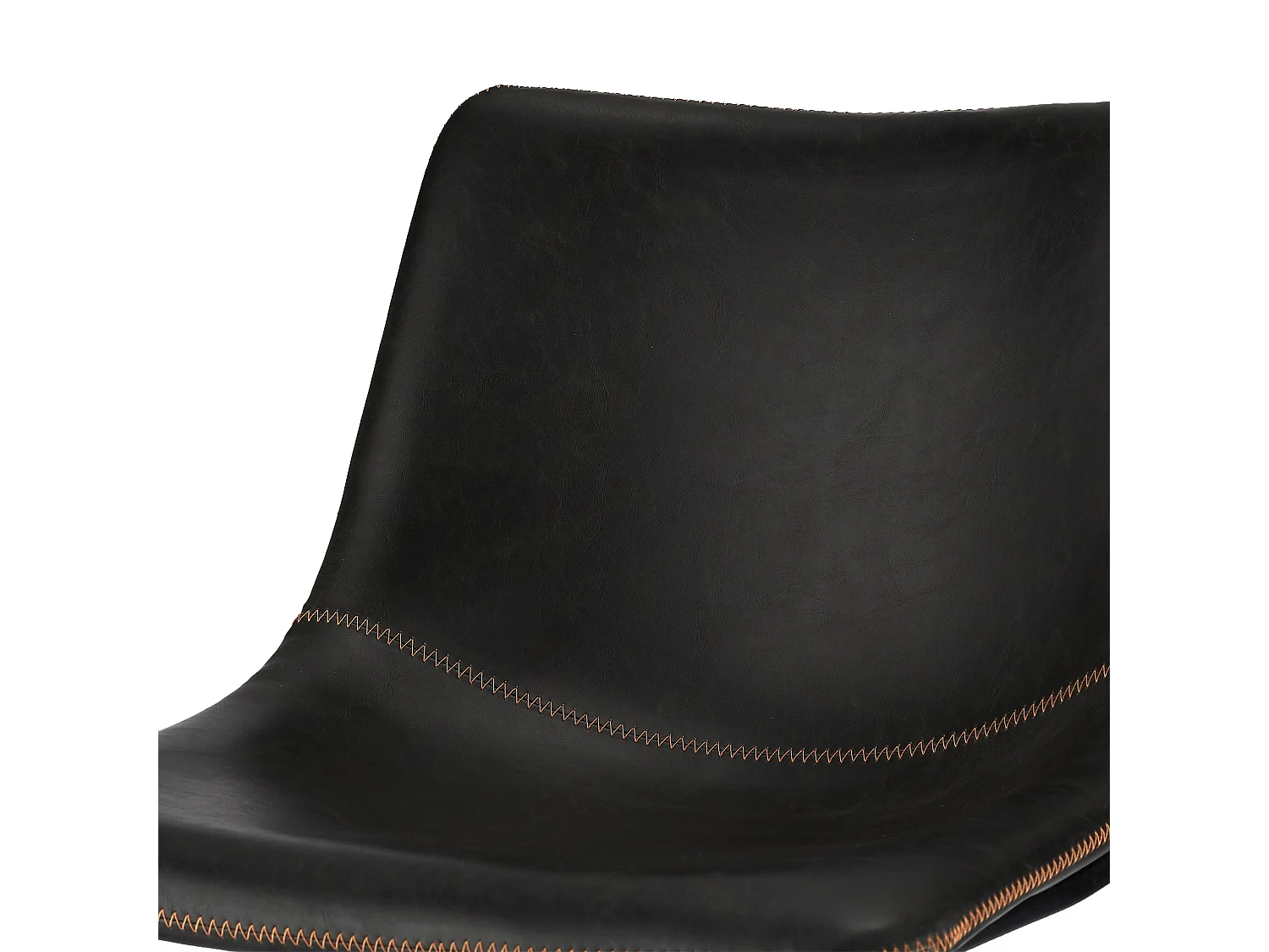 Imalo Barhocker in schwarzen Kunstleder und schwarzen Gestell.