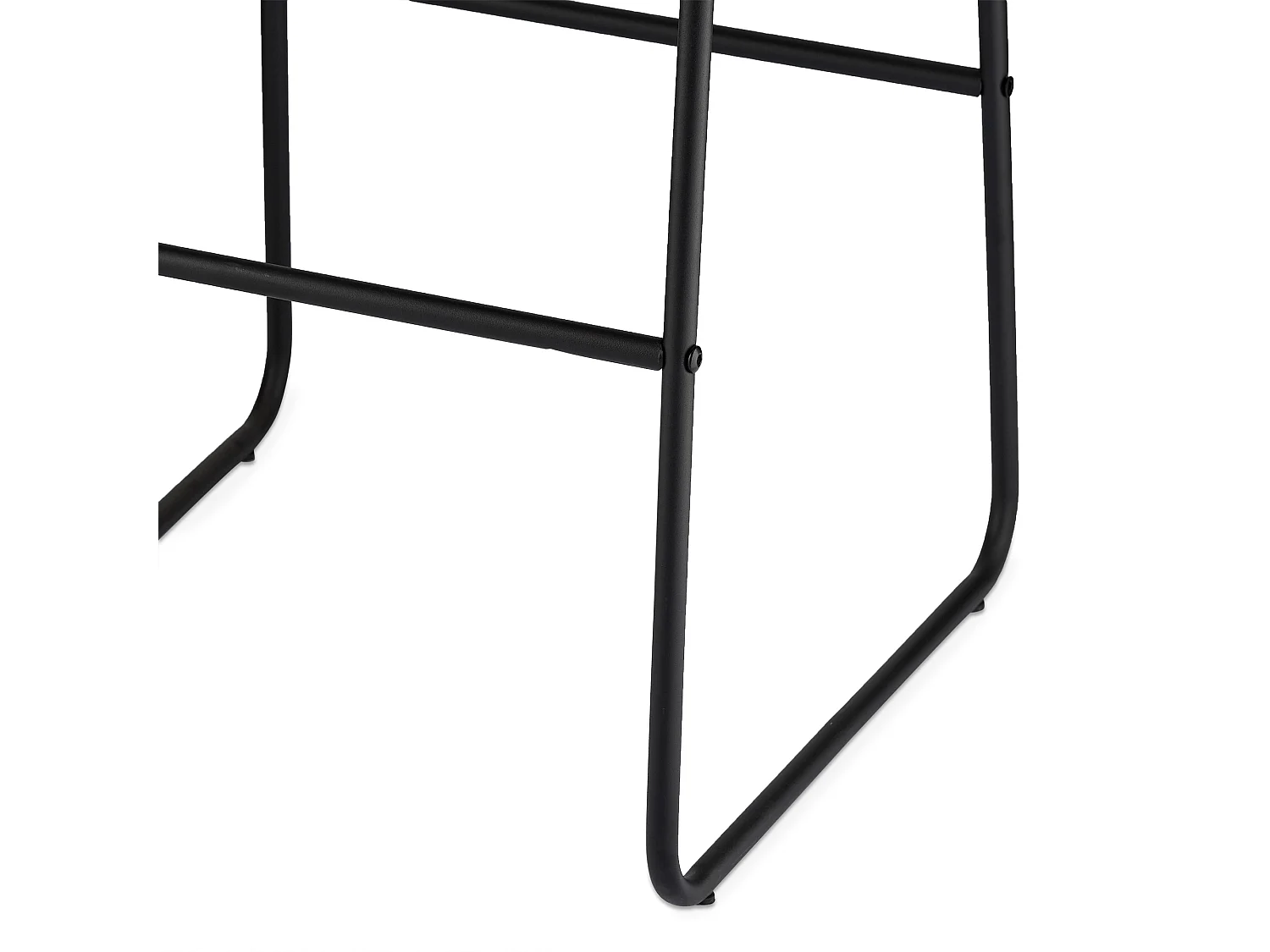 Imalo Barhocker in schwarzen Kunstleder und schwarzen Gestell.