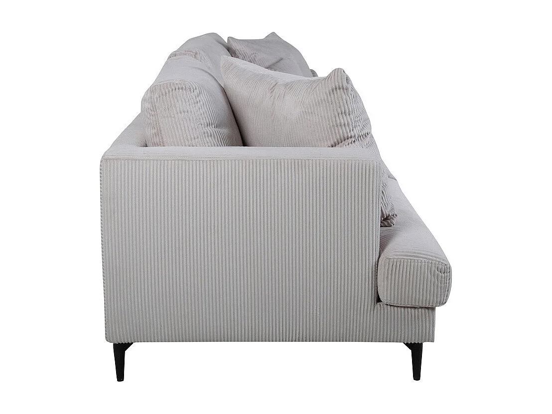 Canapé 3 Places en Velours Côtelé "Sofia" 260cm Beige