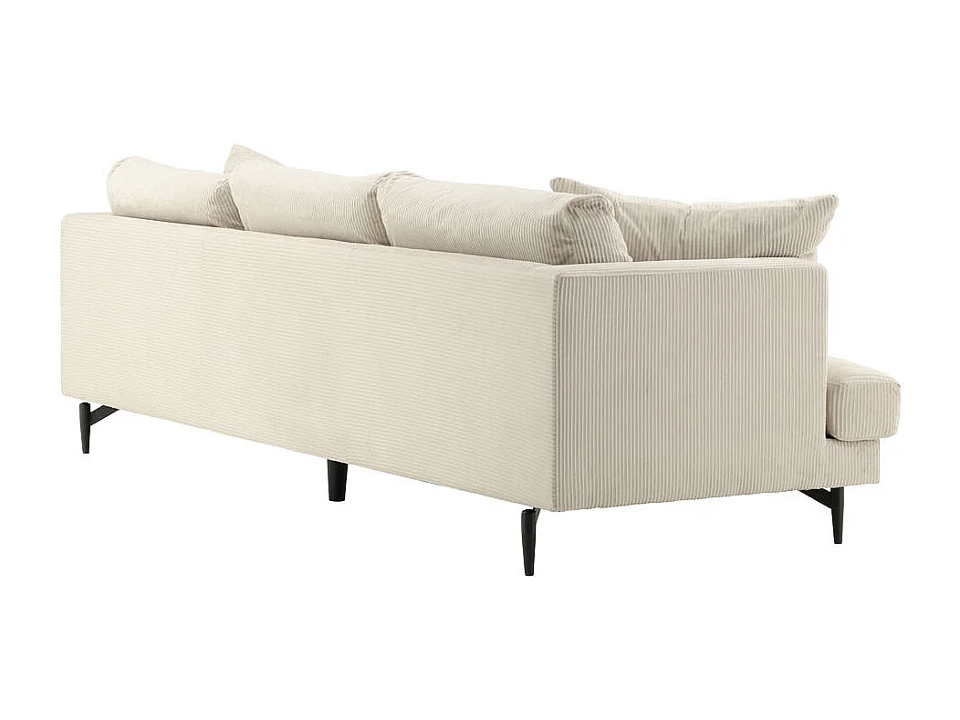 Sofia Canapé 3 personnes en velours, Beige.