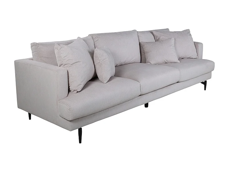 Canapé 3 Places en Velours Côtelé "Sofia" 260cm Beige