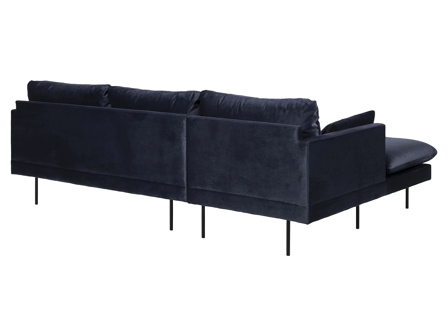 Sunny bank 2 personen met chaise longue, naar links gericht donkerblauw.