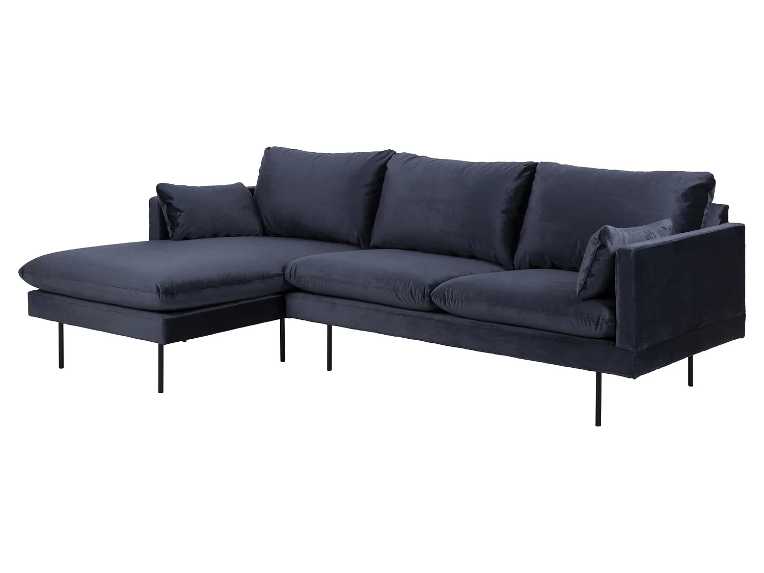 Sunderland Canapé 2 personnes avec chaise longue côté gauche, bleu foncé.