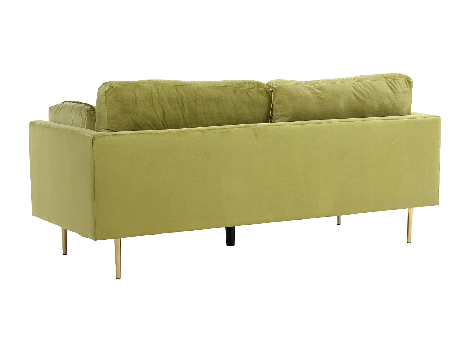 Canapé 3 Places en Velours "Boom" 203cm Vert & Or