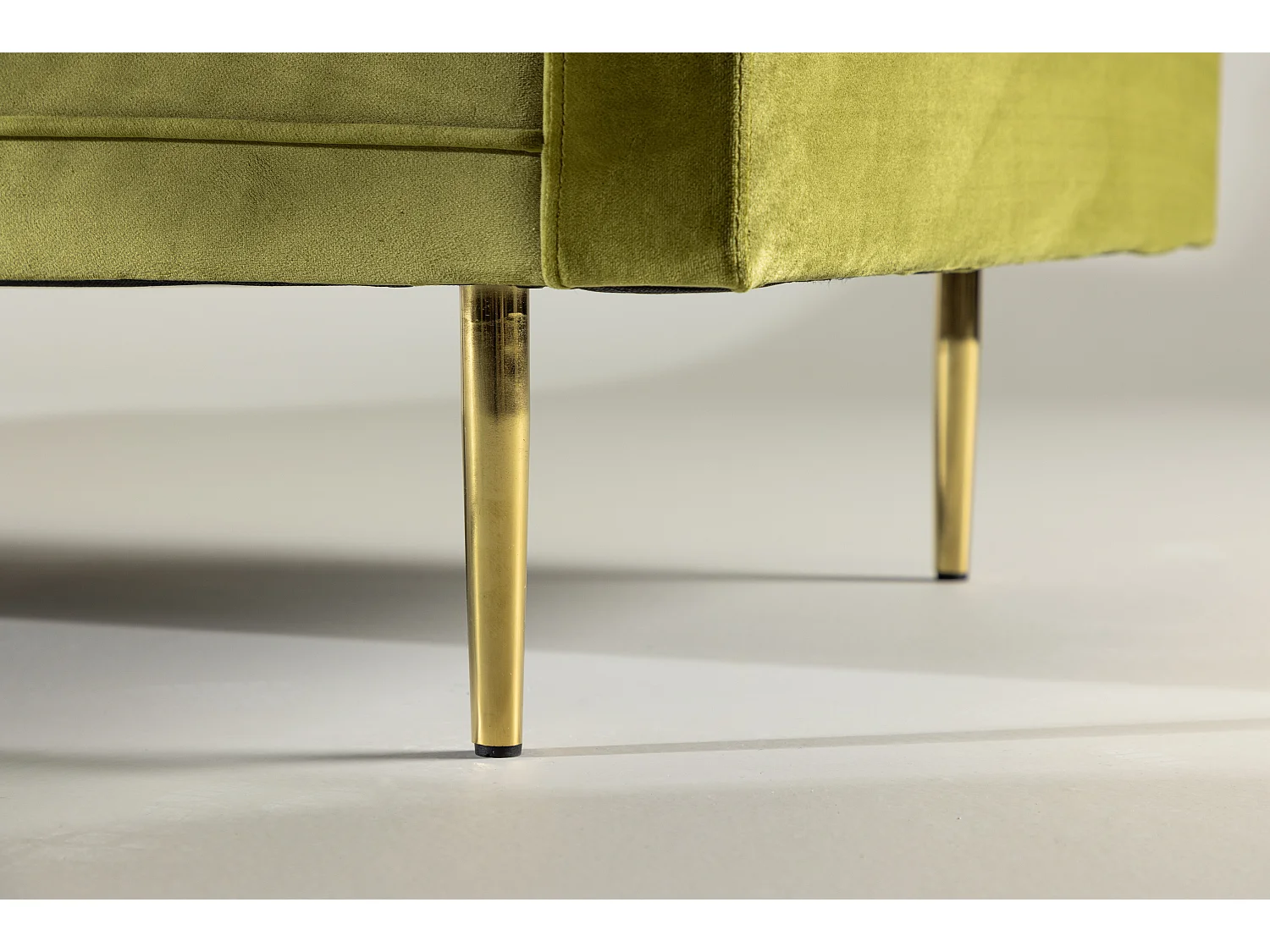 Canapé 3 Places en Velours "Boom" 203cm Vert & Or