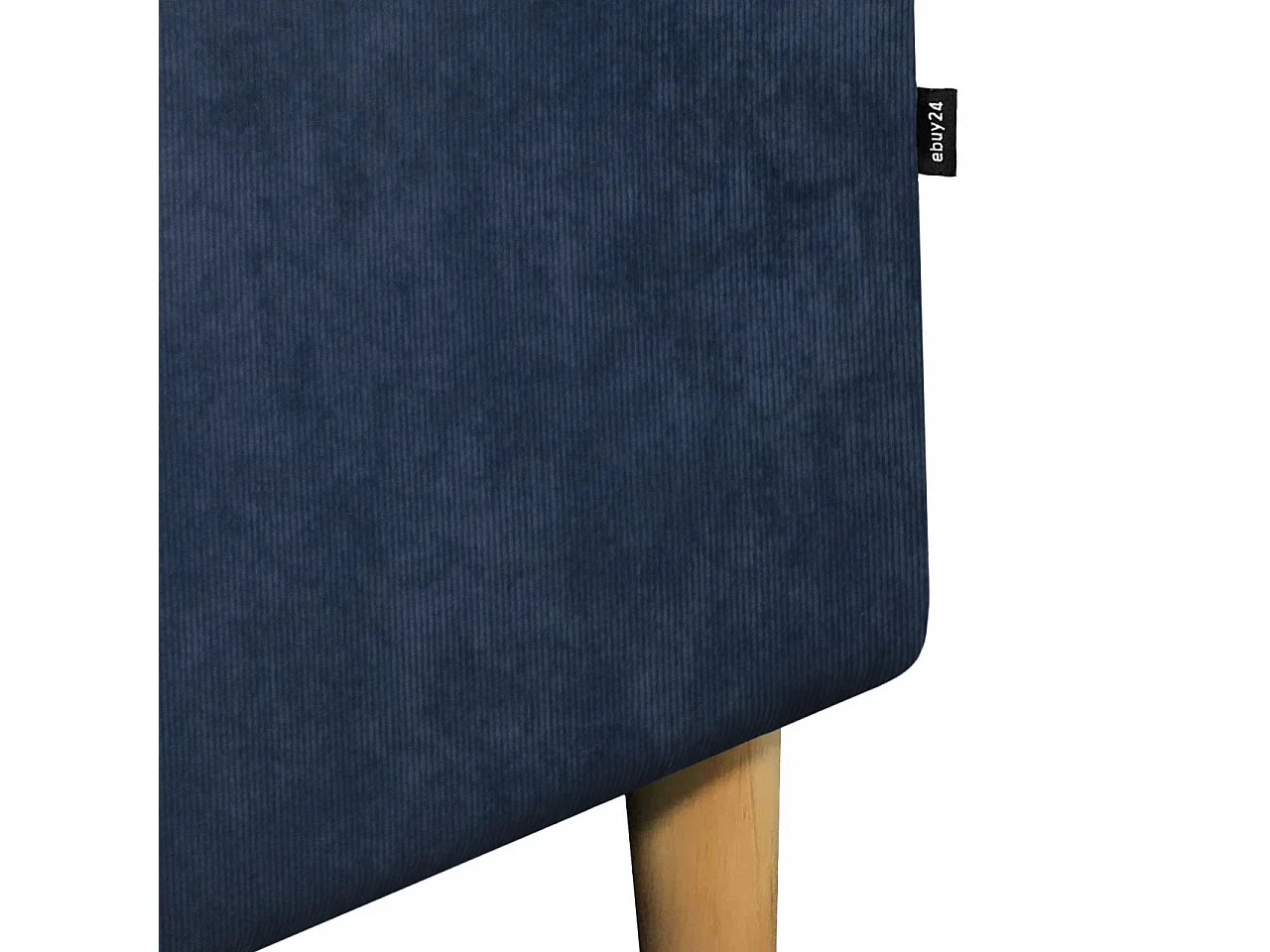 Marino Canapé AB2, chaise longue orientable à droite ou à gauche en velours, bleu foncé.