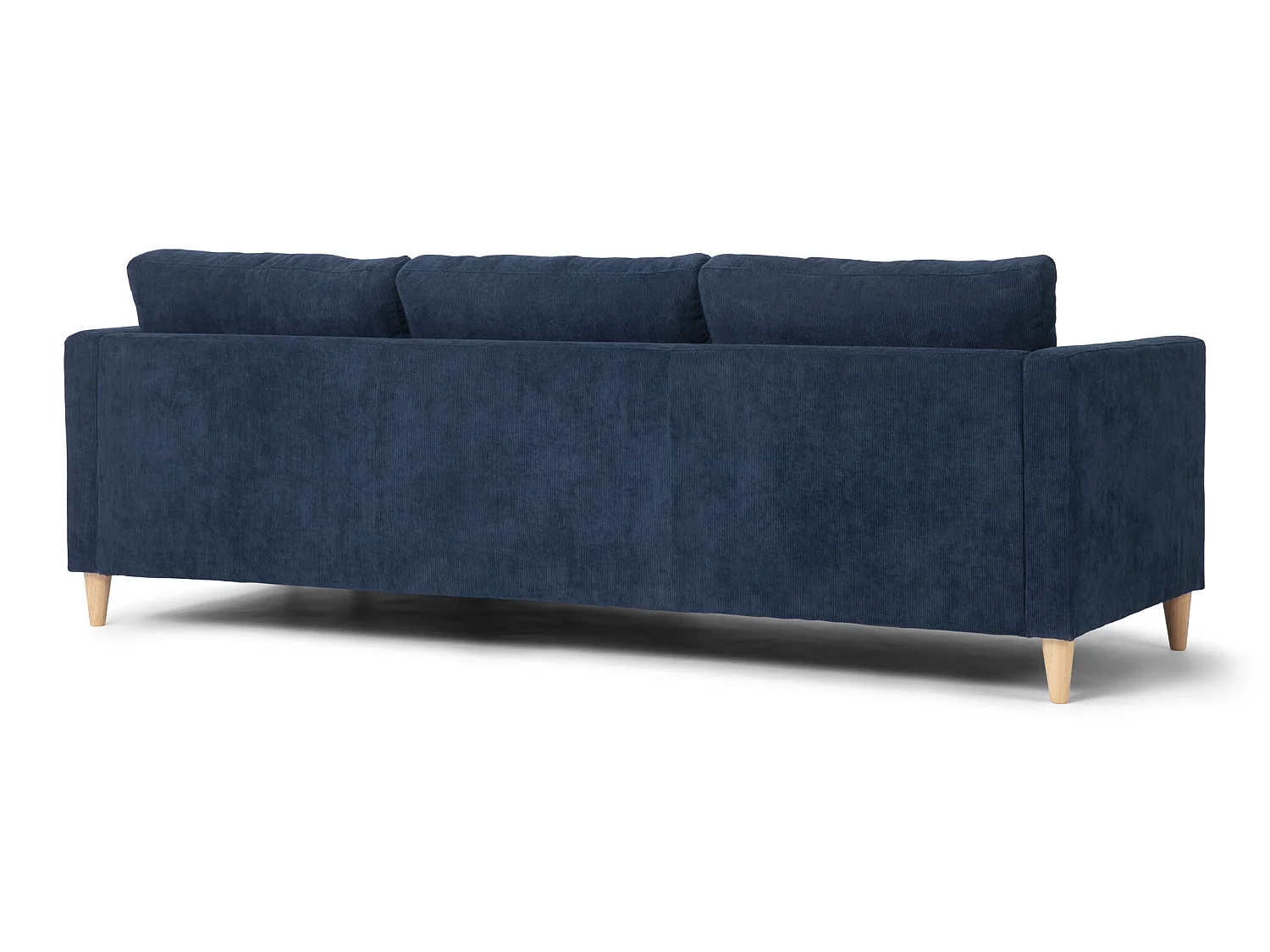 Marino bank, chaise longue naar rechts of links gedraaid in fluweel blauw.