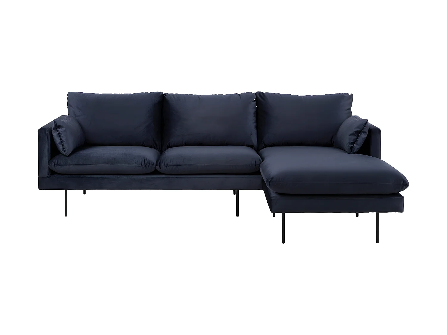 Sunderland Canapé Sunderland 2 personnes avec chaise longue, orientée à droite, bleu foncé.