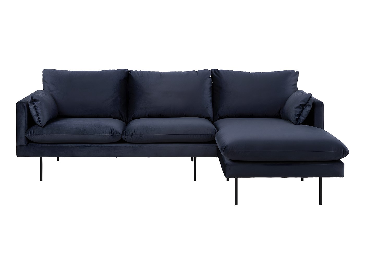 Canapé D'Angle 3 Places Avec Chaise Longue – Modulable, Confortable Et Sans Montage, En Velours Doux