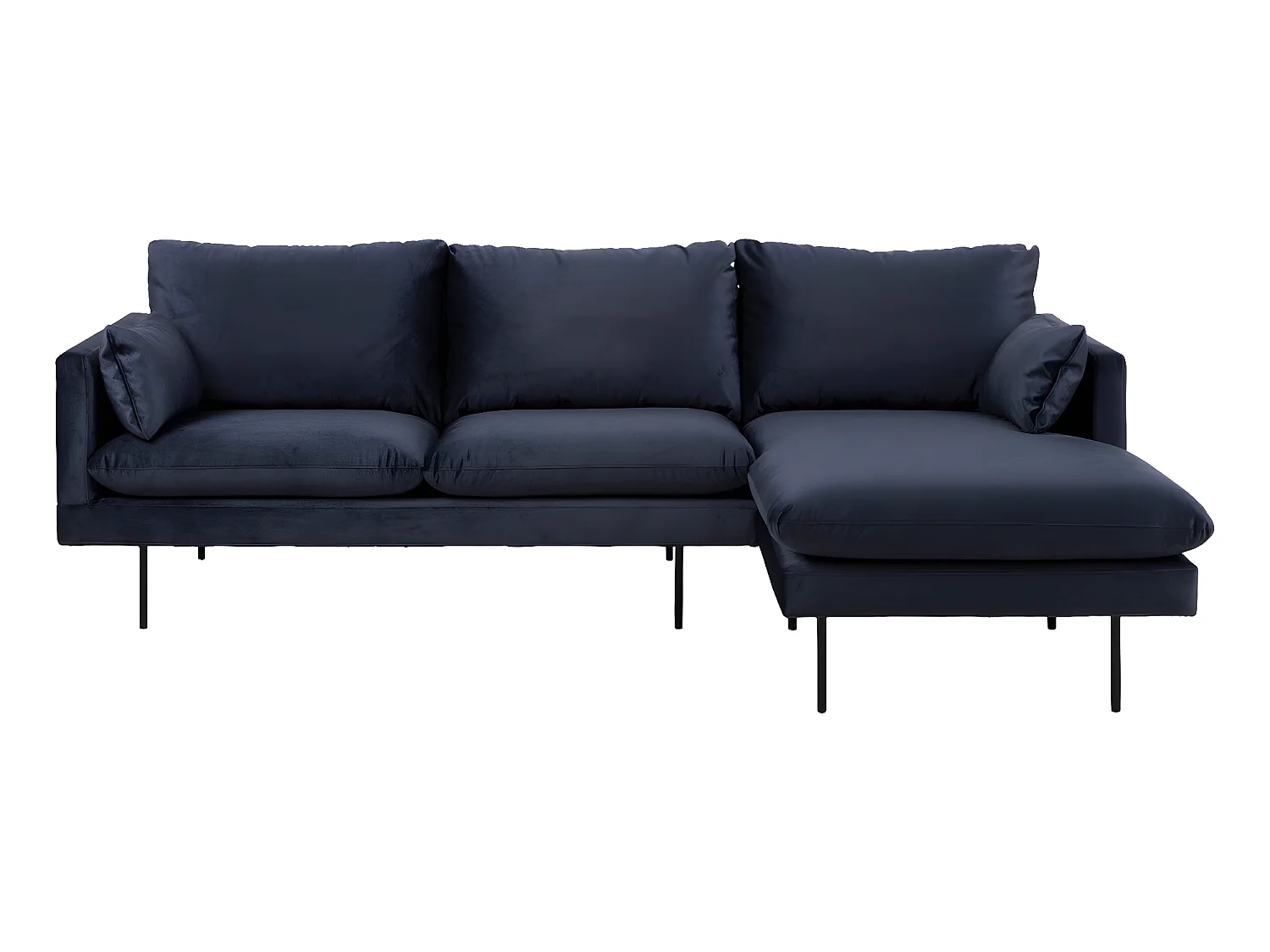 Sunny bank 2 personen met chaise longue, naar rechts gericht donkerblauw.