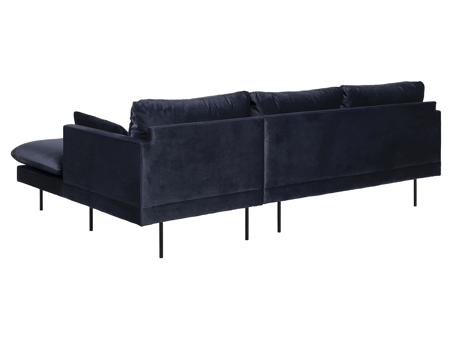 Sunny bank 2 personen met chaise longue, naar rechts gericht donkerblauw.