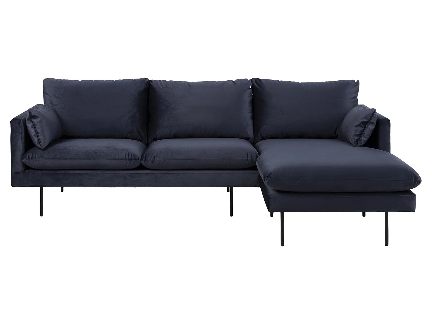 Sunny bank 2 personen met chaise longue, naar rechts gericht donkerblauw.