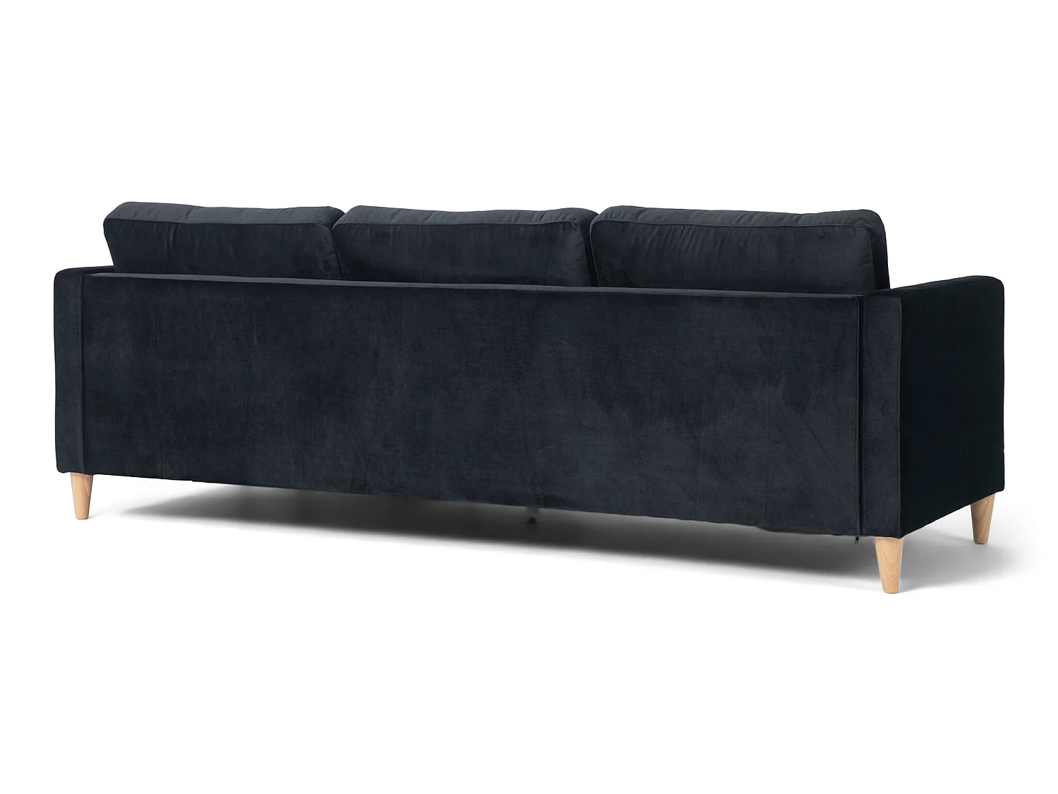 Marino Canapé BA4, chaise longue droite ou gauche en velours, noir.