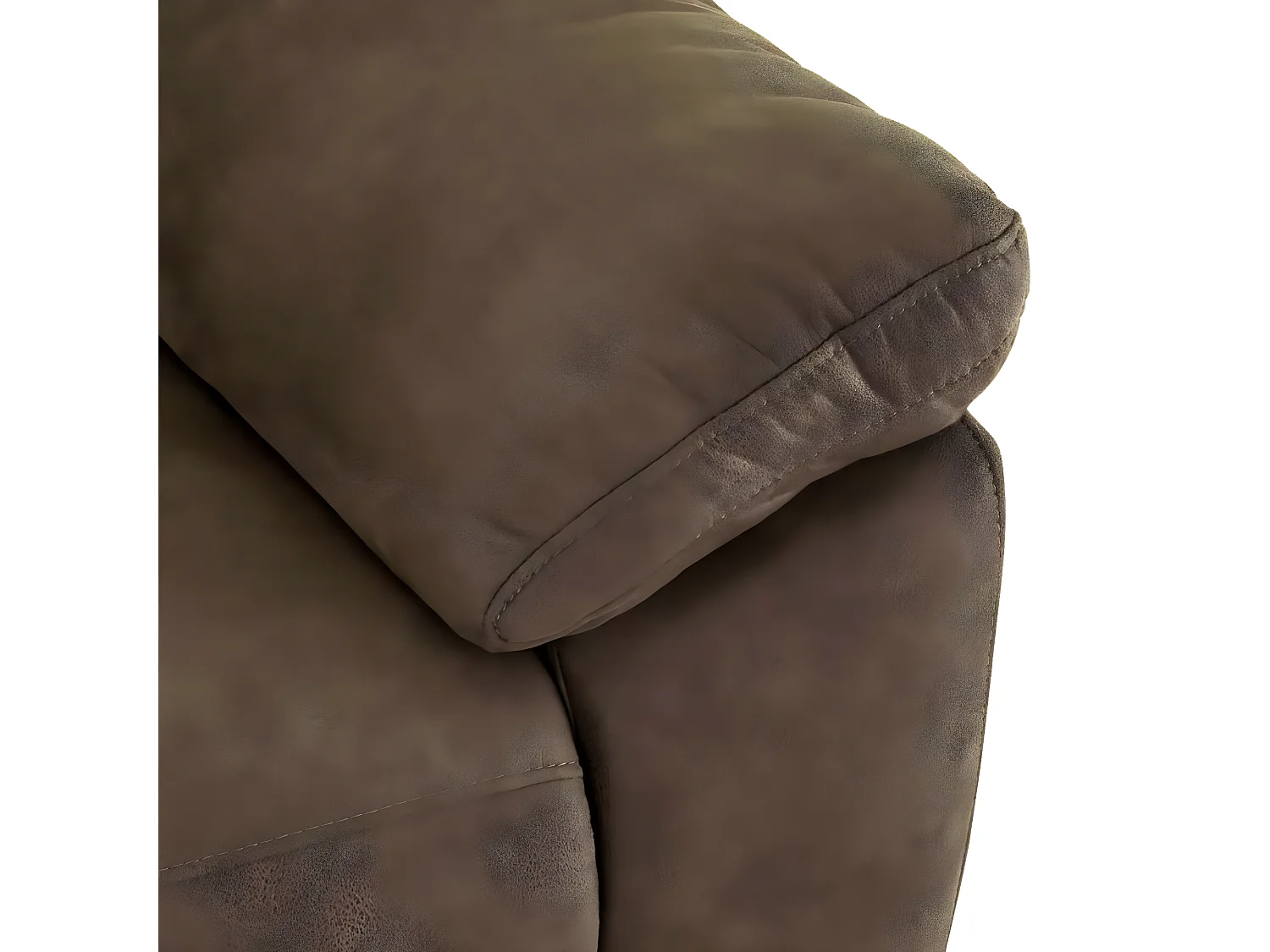 Sena Canapé 3 personnes avec moteur en tissu marron.