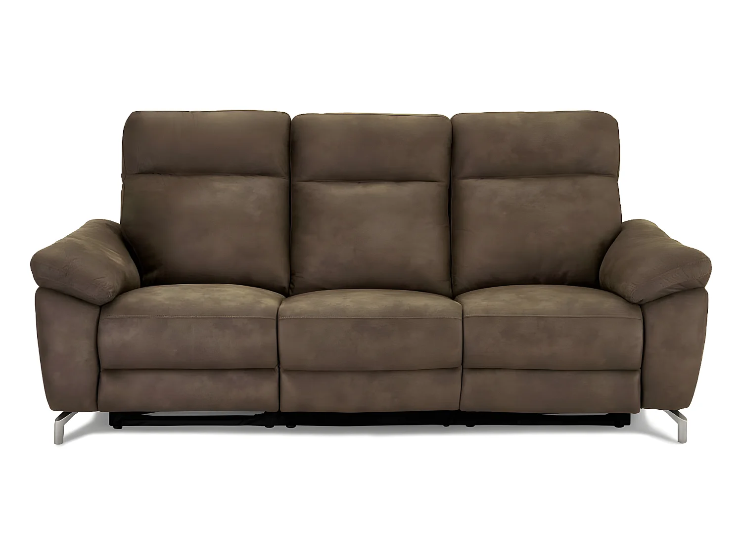 Sena Canapé 3 personnes avec moteur en tissu marron.