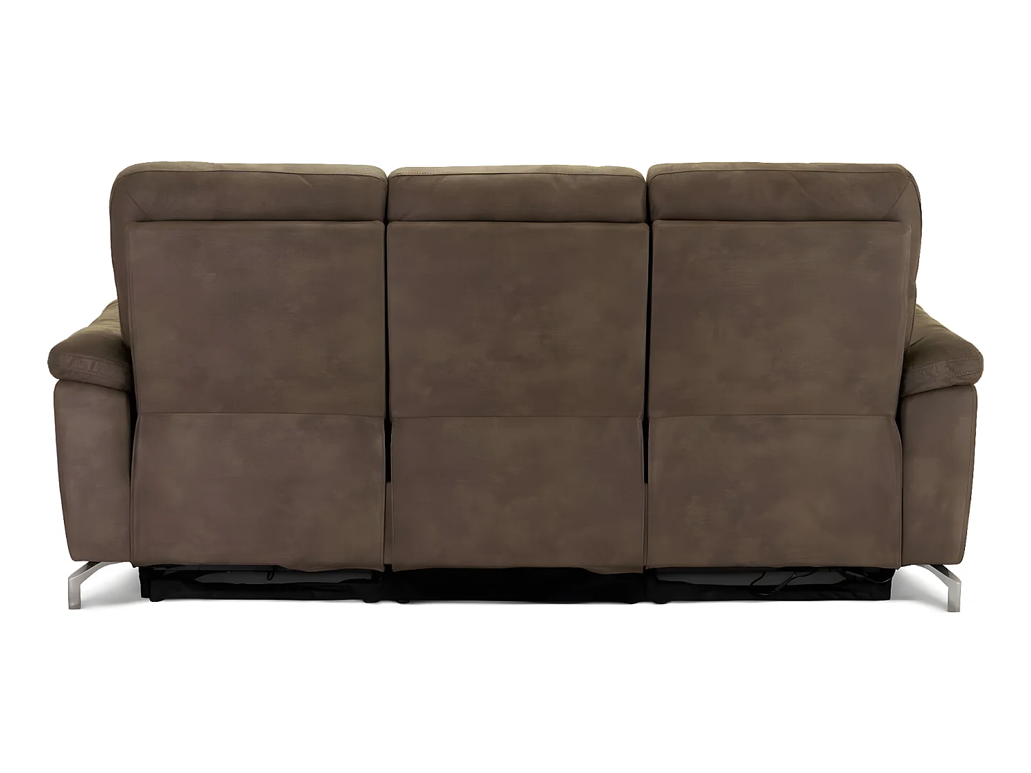 Sena Canapé 3 personnes avec moteur en tissu marron.