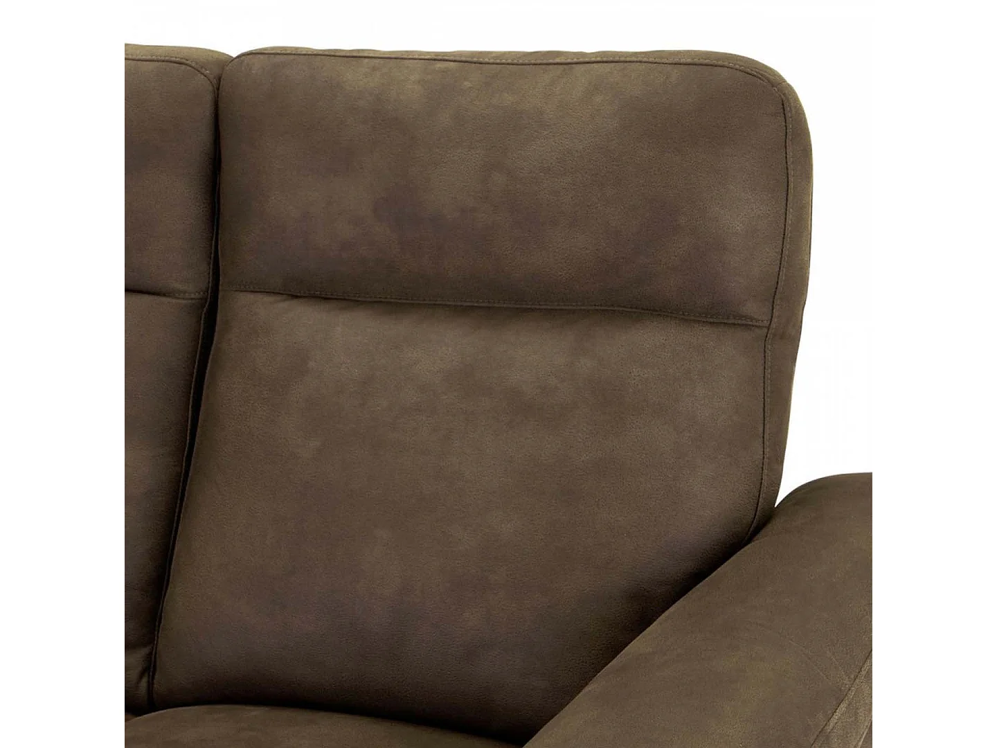 Sena Canapé 3 personnes avec moteur en tissu marron.