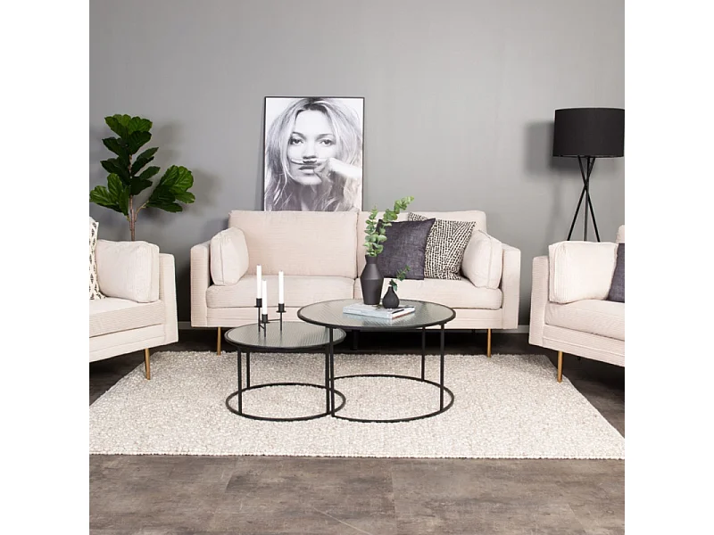 Boom bank 3 persoons beige.