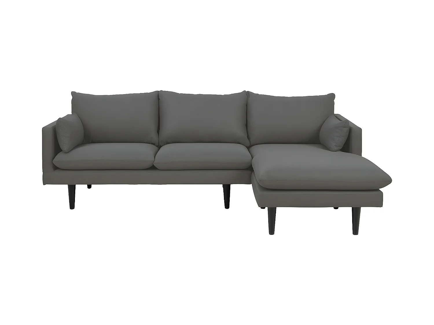 Sunny bank 2 personen met chaise longue, naar rechts gericht donkergrijs.