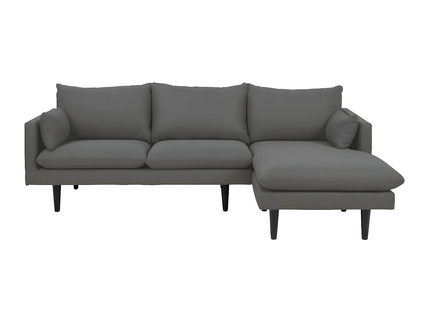 Sunny bank 2 personen met chaise longue, naar rechts gericht donkergrijs.