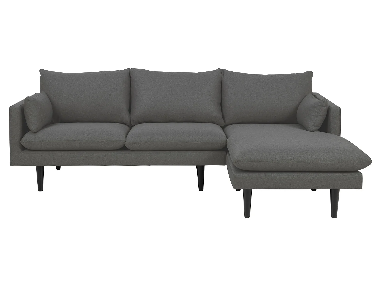 Sunny bank 2 personen met chaise longue, naar rechts gericht donkergrijs.
