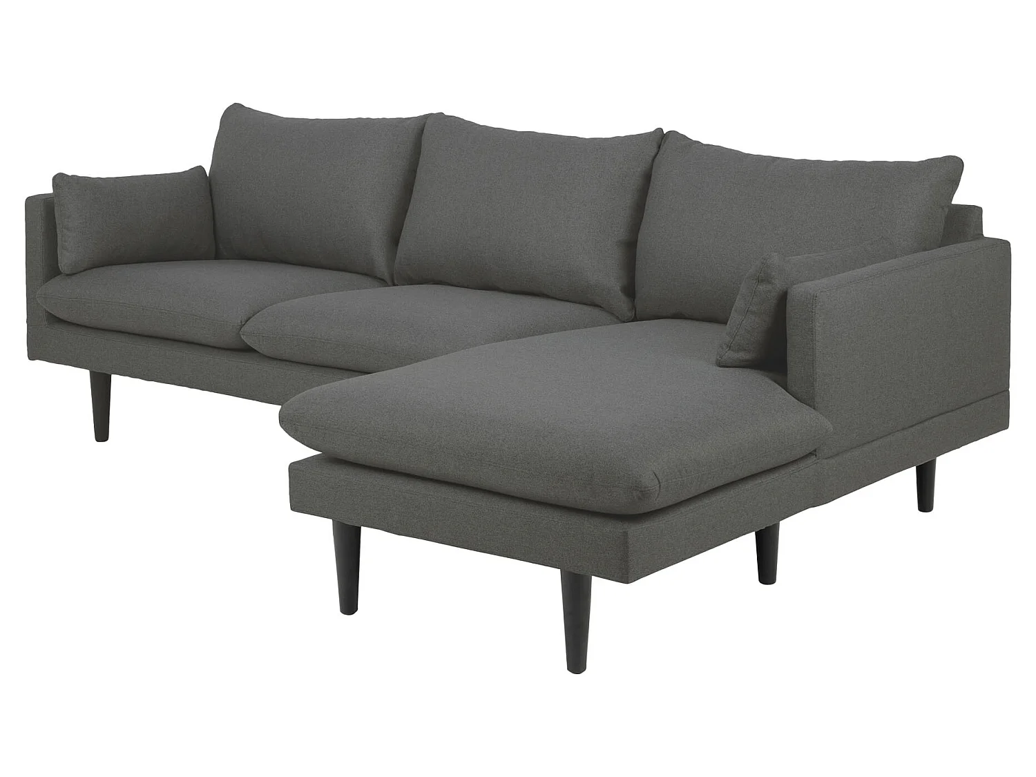 Sunny bank 2 personen met chaise longue, naar rechts gericht donkergrijs.