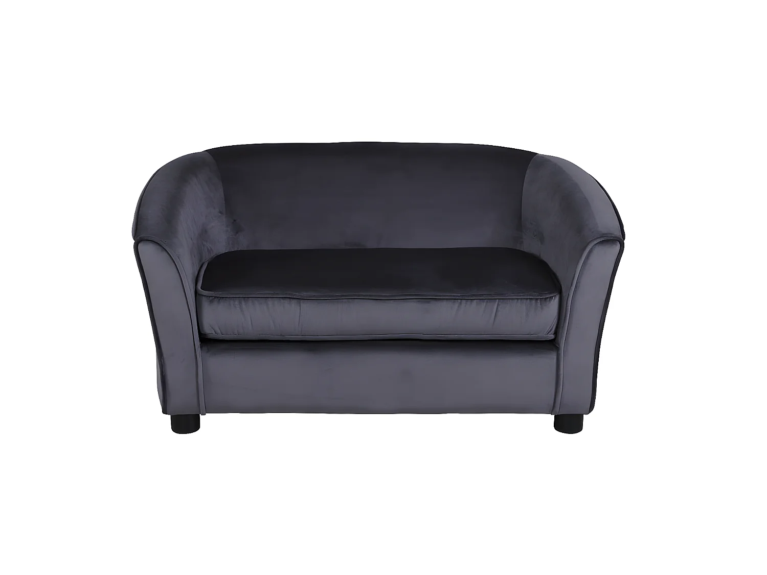 Velvet Sofa 2 Personen für Kind grau.