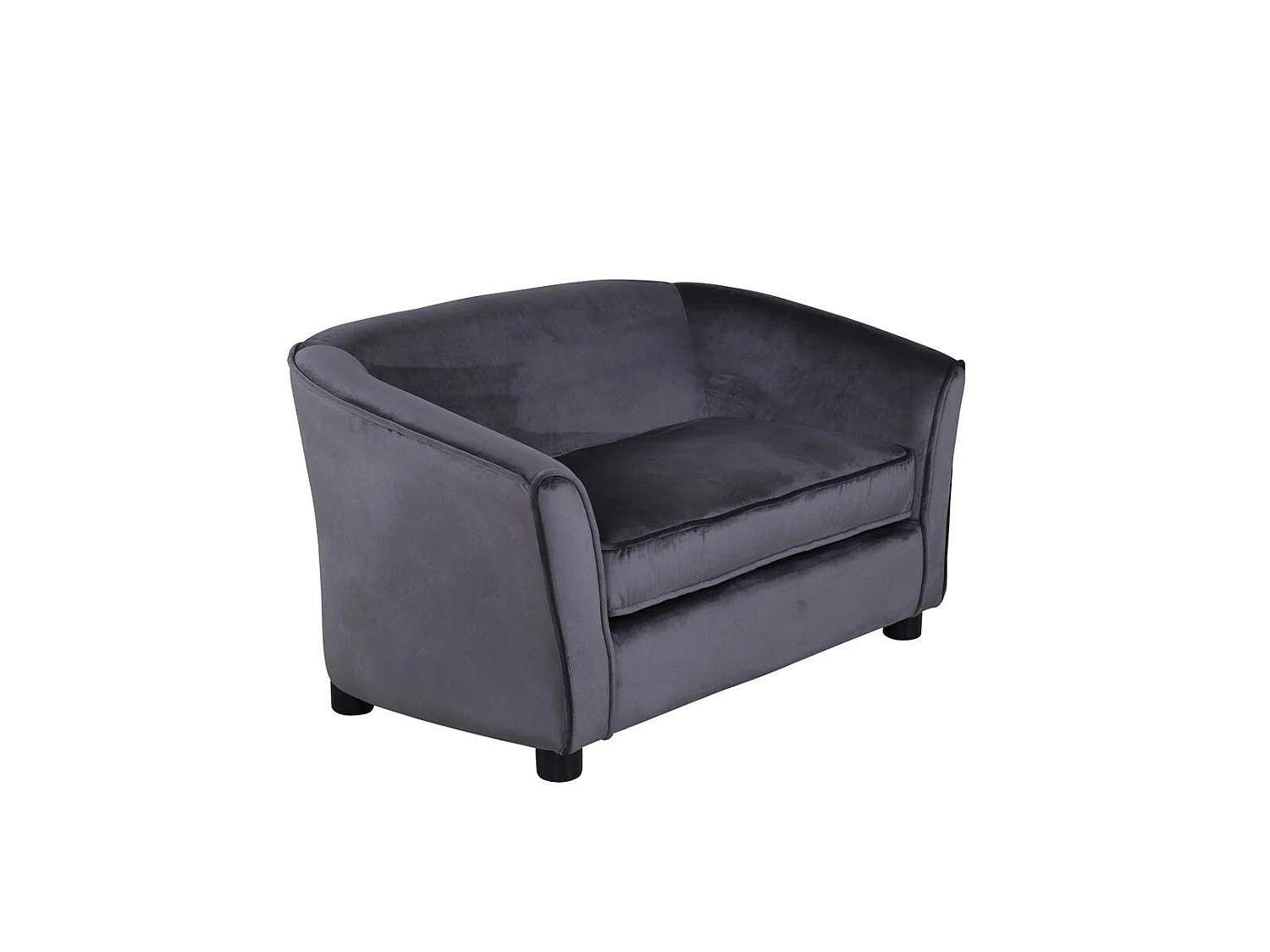 Velvet Sofa 2 Personen für Kind grau.