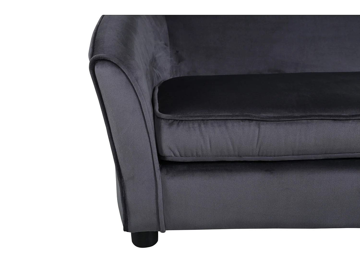 Velvet Sofa 2 Personen für Kind grau.