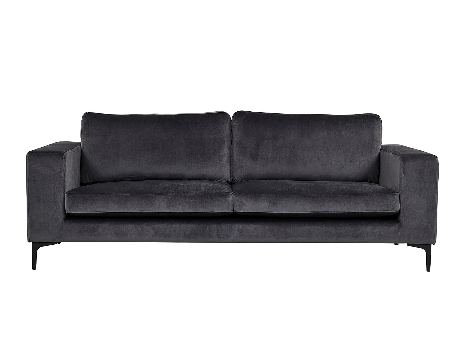 Canapé 3 Places en Velours "Bolero" 215cm Gris