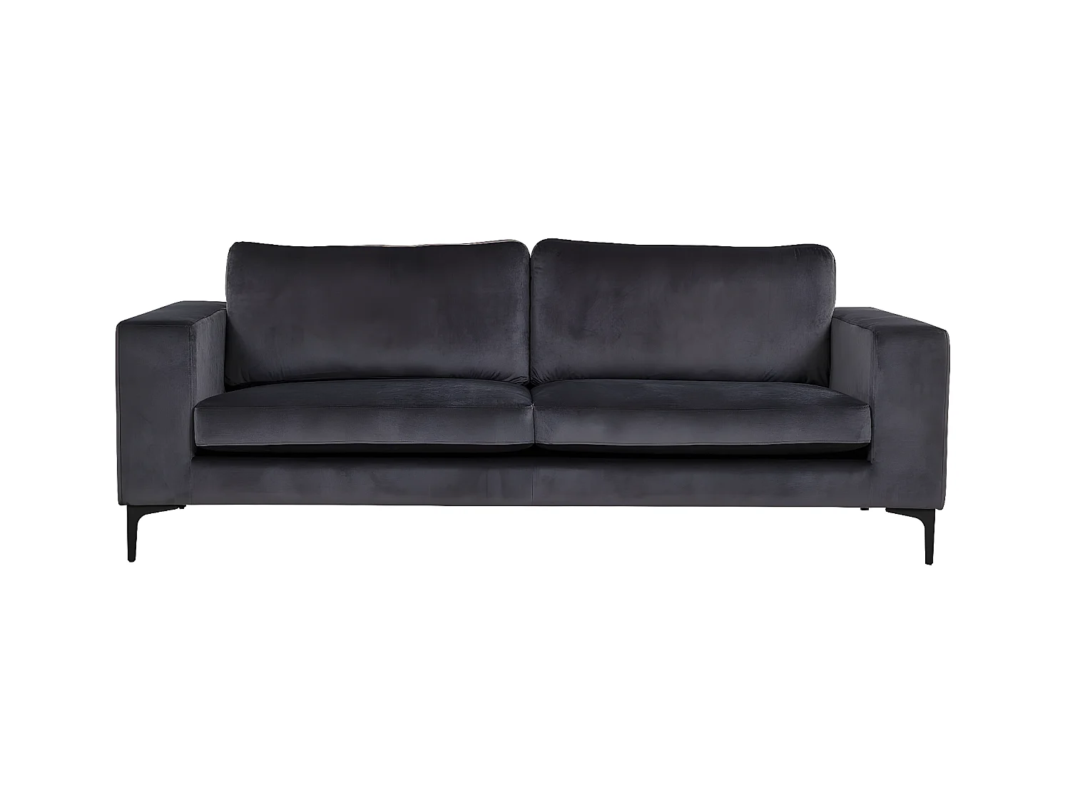 Canapé 3 Places en Velours "Bolero" 215cm Gris