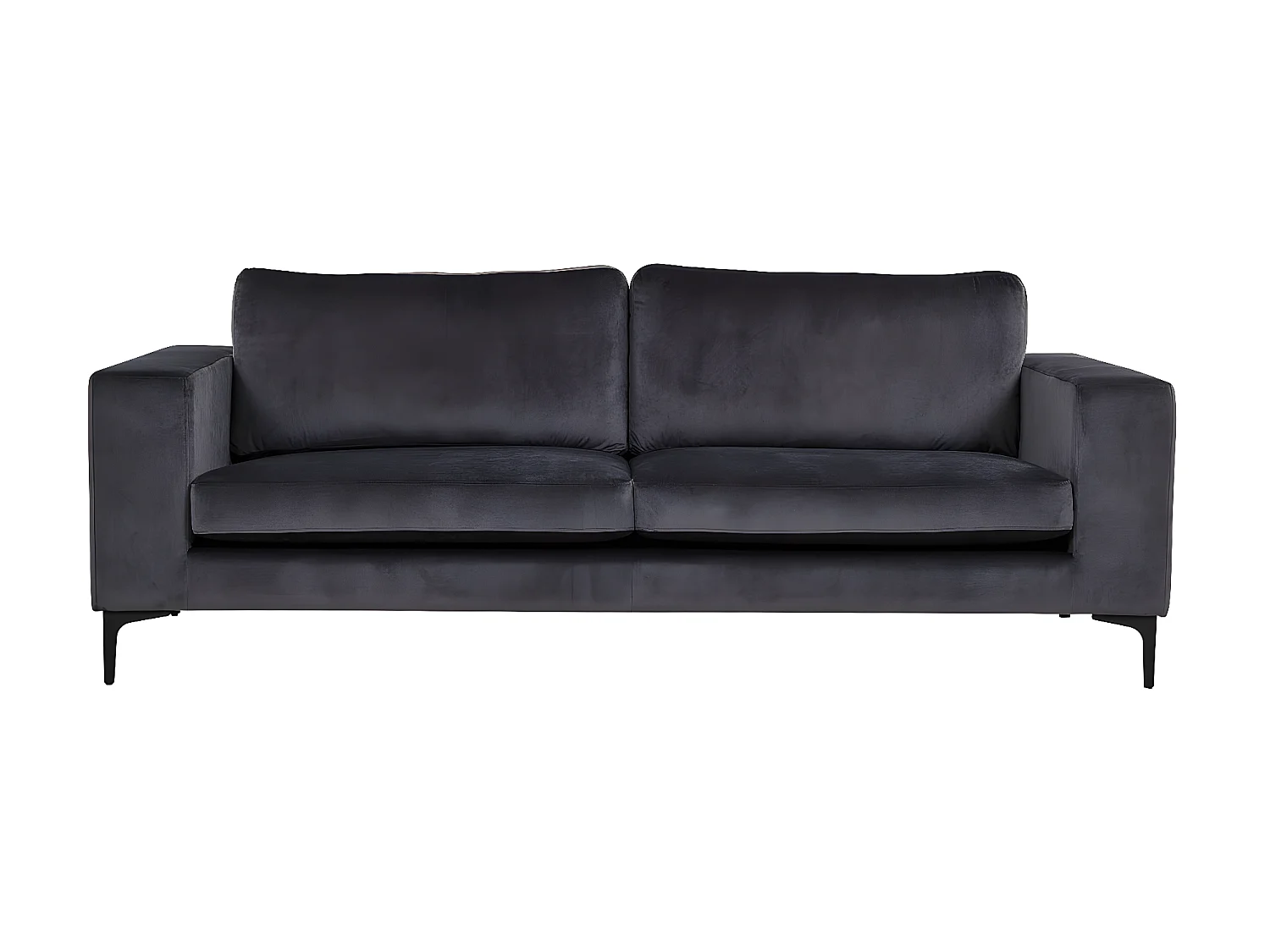 Canapé 3 Places en Velours "Bolero" 215cm Gris